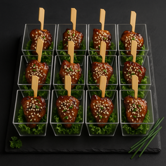 Teriyaki chicken skewers