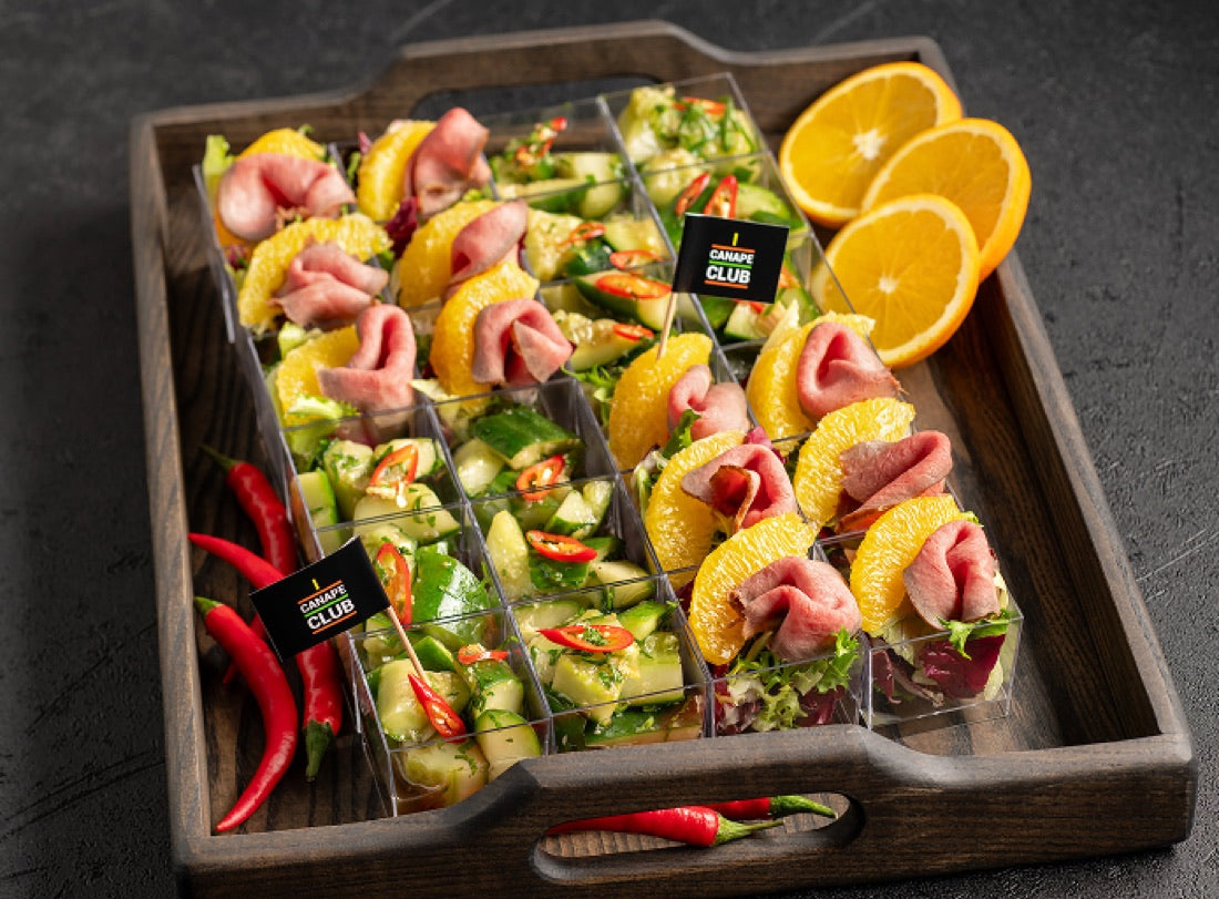 Canape.ae ham rolls platter